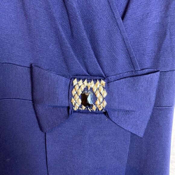 Temperley London Women’s Navy Special Occasion Silk Blend Dress Size Large - Picture 4 of 7